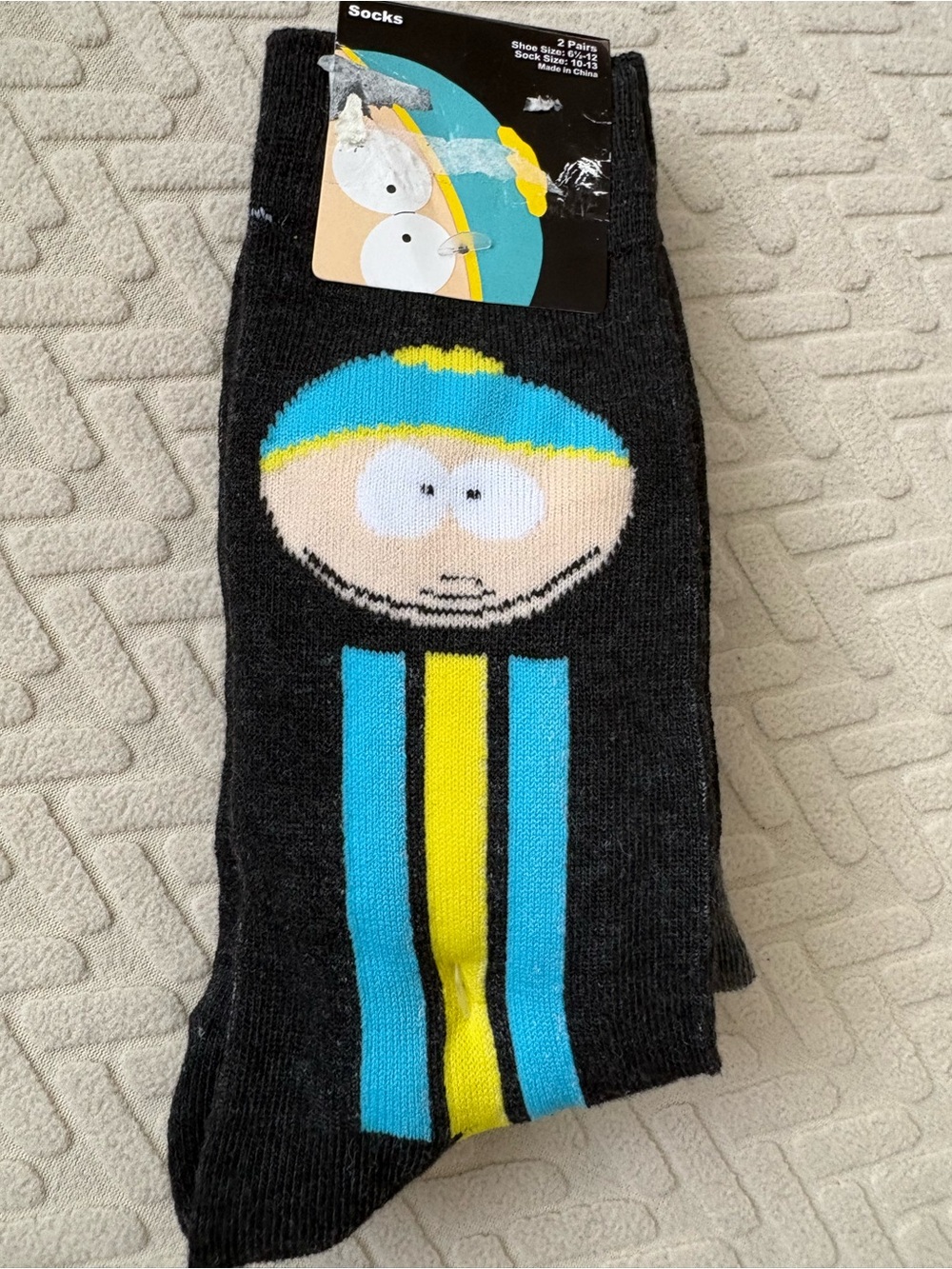 South Park Sock Bundle (2) Black & Gray Character Accent New